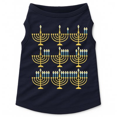 Menorah Hanukkah Challah Days Funny Pajama Family Matching Doggie Tank
