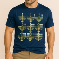 Menorah Hanukkah Challah Days Funny Pajama Family Matching Performance Shirt