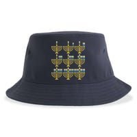 Menorah Hanukkah Challah Days Funny Pajama Family Matching Sustainable Bucket Hat
