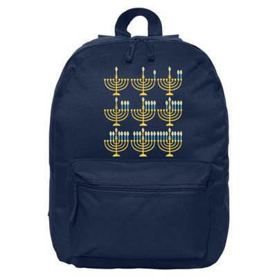 Menorah Hanukkah Challah Days Funny Pajama Family Matching 16 in Basic Backpack