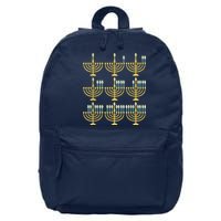 Menorah Hanukkah Challah Days Funny Pajama Family Matching 16 in Basic Backpack