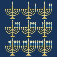 Menorah Hanukkah Challah Days Funny Pajama Family Matching 16 in Basic Backpack