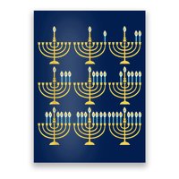 Menorah Hanukkah Challah Days Funny Pajama Family Matching Poster