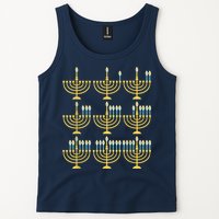 Menorah Hanukkah Challah Days Funny Pajama Family Matching Tank Top