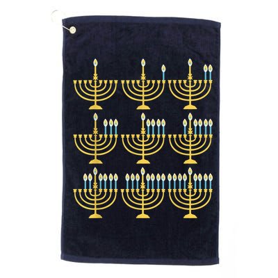 Menorah Hanukkah Challah Days Funny Pajama Family Matching Golf Towel