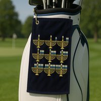 Menorah Hanukkah Challah Days Funny Pajama Family Matching Golf Towel
