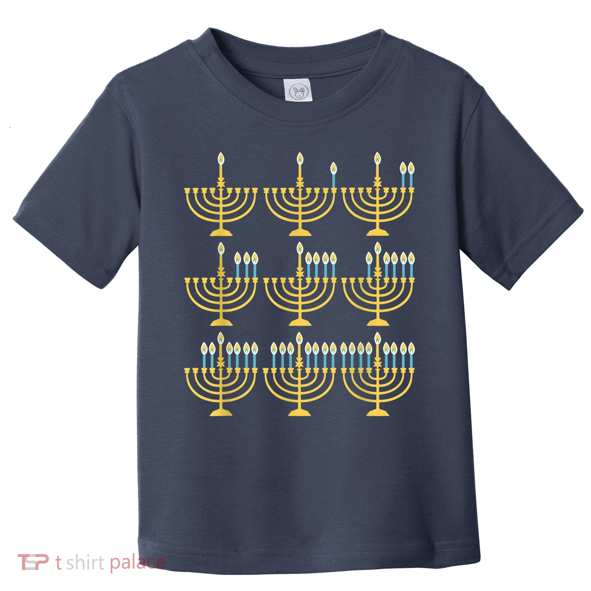 Menorah Hanukkah Challah Days Funny Pajama Family Matching Toddler T-Shirt