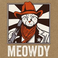 Meowdy Howdy Cat Kitten Country Western Yeehaw Cotton Canvas Backpack
