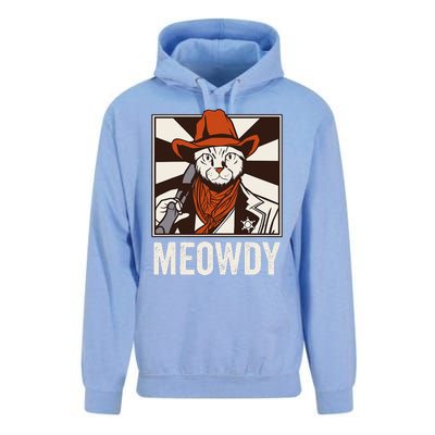 Meowdy Howdy Cat Kitten Country Western Yeehaw Unisex Surf Hoodie