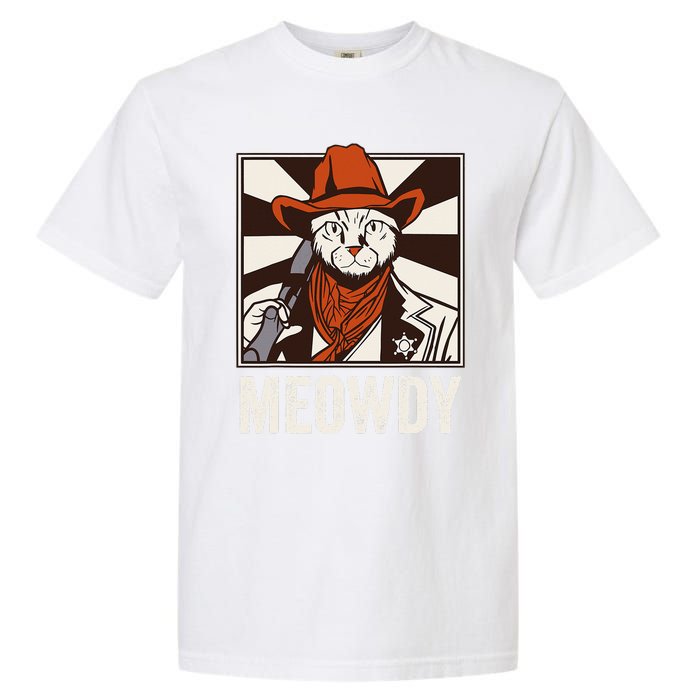 Meowdy Howdy Cat Kitten Country Western Yeehaw Garment-Dyed Heavyweight T-Shirt