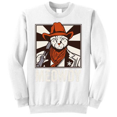 Meowdy Howdy Cat Kitten Country Western Yeehaw Sweatshirt