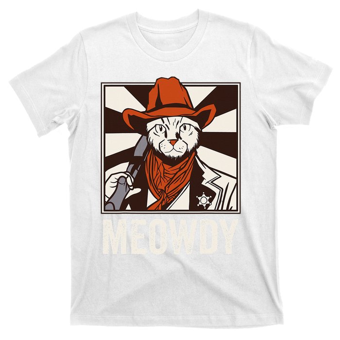 Meowdy Howdy Cat Kitten Country Western Yeehaw T-Shirt