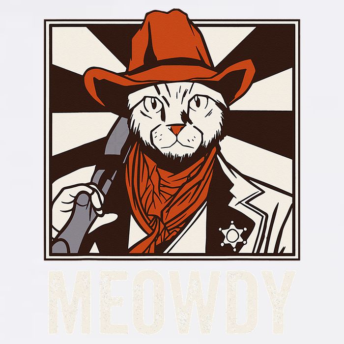 Meowdy Howdy Cat Kitten Country Western Yeehaw Premium T-Shirt