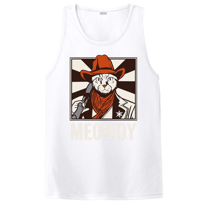 Meowdy Howdy Cat Kitten Country Western Yeehaw PosiCharge Competitor Tank