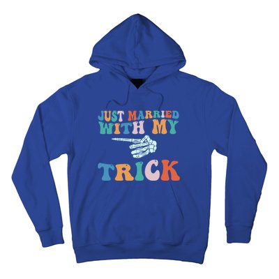 Matching Halloween Couples Just Married She Is My Trick Gift Hoodie