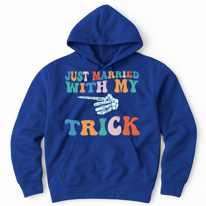 Matching Halloween Couples Just Married She Is My Trick Gift Hoodie