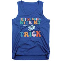 Matching Halloween Couples Just Married She Is My Trick Gift Tank Top