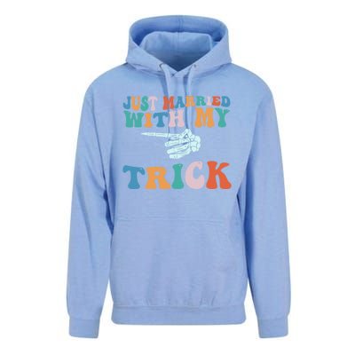 Matching Halloween Couples Just Married She Is My Trick Gift Unisex Surf Hoodie