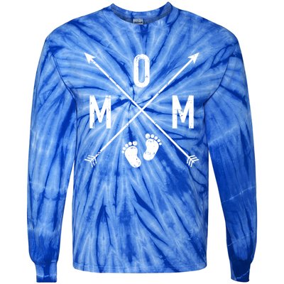 Mom Hipster Cross Feet Gift Tie-Dye Long Sleeve Shirt