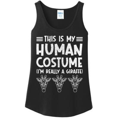 My Human Costume IM Really Giraffe Halloween Ladies Essential Tank