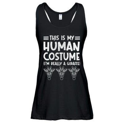 My Human Costume IM Really Giraffe Halloween Ladies Essential Flowy Tank