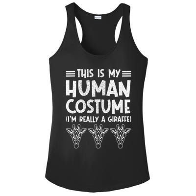 My Human Costume IM Really Giraffe Halloween Ladies PosiCharge Competitor Racerback Tank