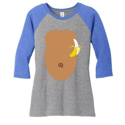 Monkey Halloween Costume Women's Tri-Blend 3/4-Sleeve Raglan Shirt