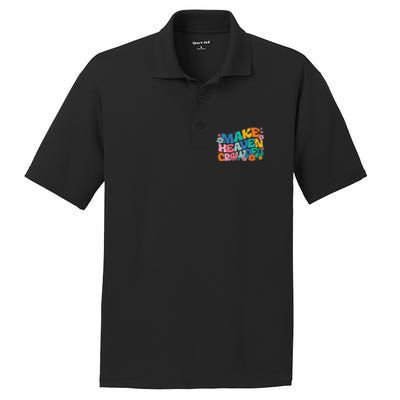 Make Heaven Crowded Bible Verse Aesthetic Colorful PosiCharge RacerMesh Polo