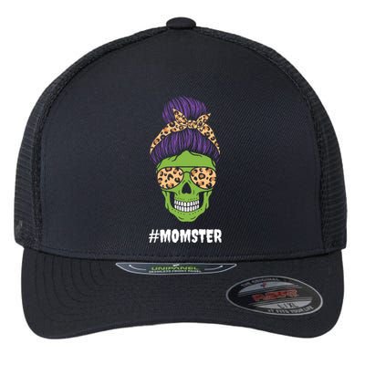 Momster Halloween Costume Funny Skull Skeleton Monster Gift Flexfit Unipanel Trucker Cap