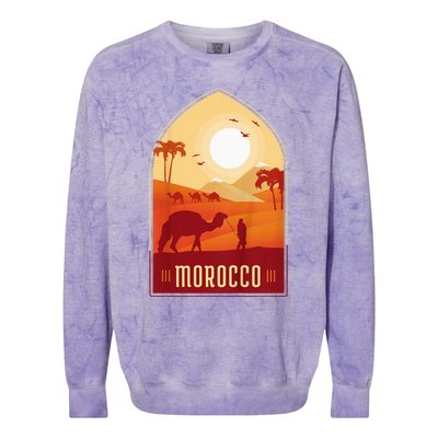 Morocco Hospitality Comfort Health Art Creativity History Colorblast Crewneck Sweatshirt