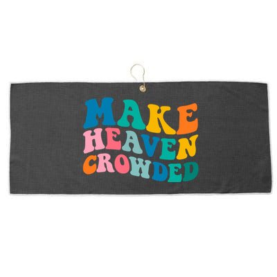 Make Heaven Crowded Bible Verse Gift Large Microfiber Waffle Golf Towel