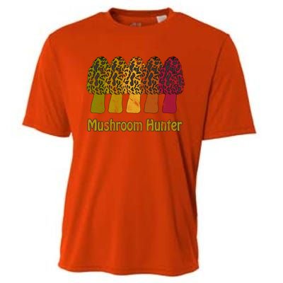 Mushroom Hunter Cute Gift Fun Morel Hunting Distressed Look Gift Cooling Performance Crew T-Shirt