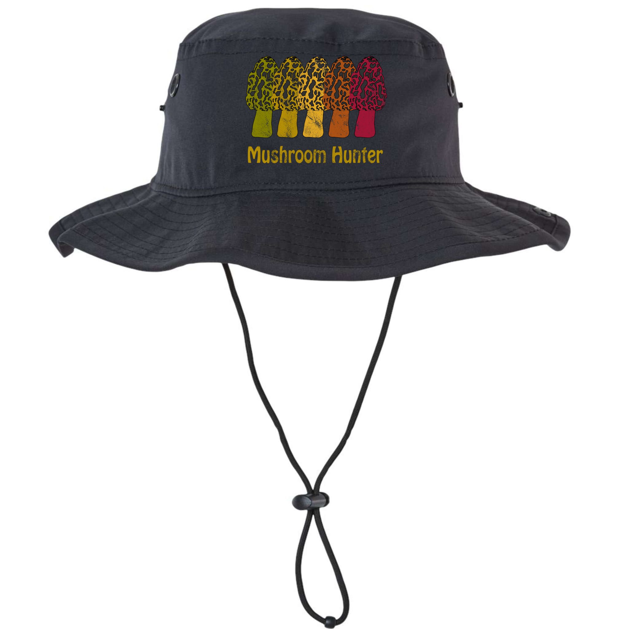 Mushroom Hunter Cute Gift Fun Morel Hunting Distressed Look Gift Bucket Hat