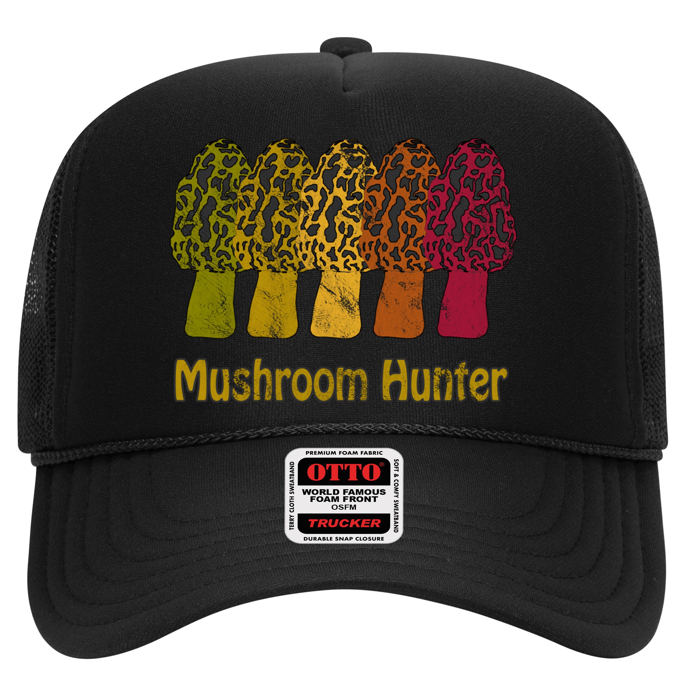 Mushroom Hunter Cute Gift Fun Morel Hunting Distressed Look Gift Hat