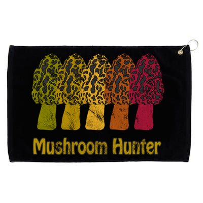 Mushroom Hunter Cute Gift Fun Morel Hunting Distressed Look Gift Grommeted Golf Towel