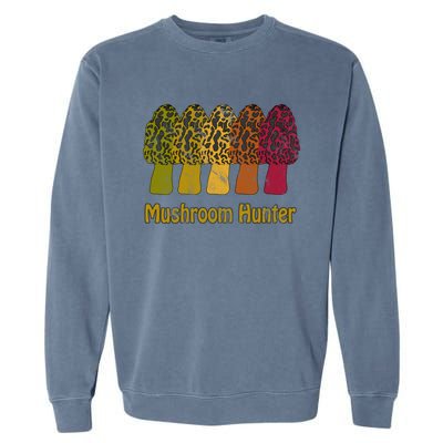 Mushroom Hunter Cute Gift Fun Morel Hunting Distressed Look Gift Garment-Dyed Sweatshirt