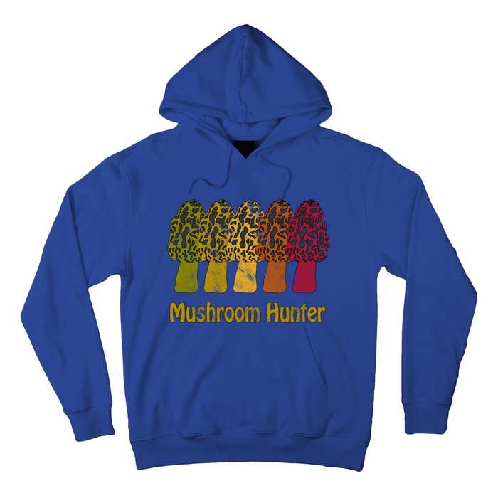 Mushroom Hunter Cute Gift Fun Morel Hunting Distressed Look Gift Hoodie