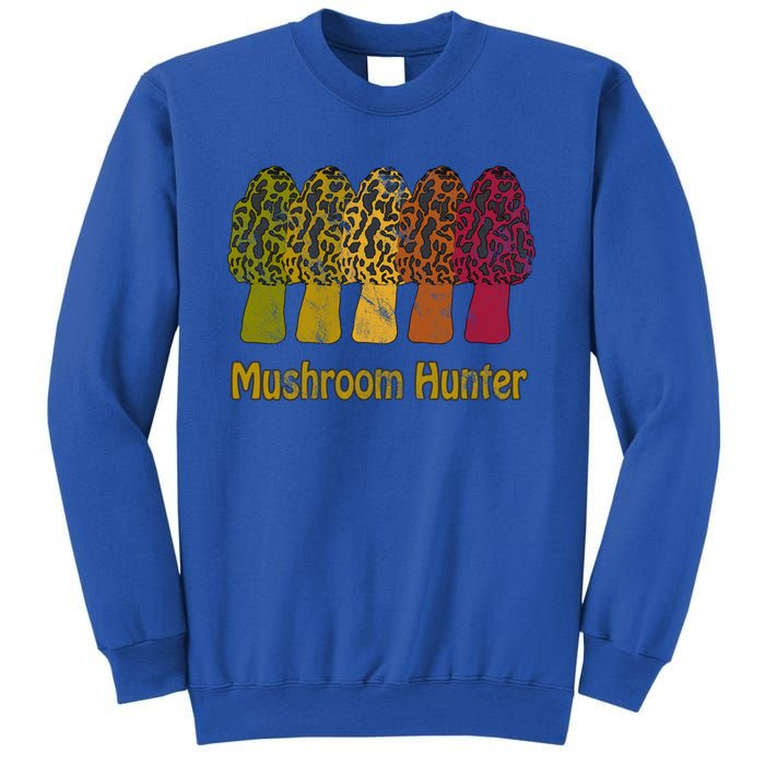 Mushroom Hunter Cute Gift Fun Morel Hunting Distressed Look Gift Sweatshirt