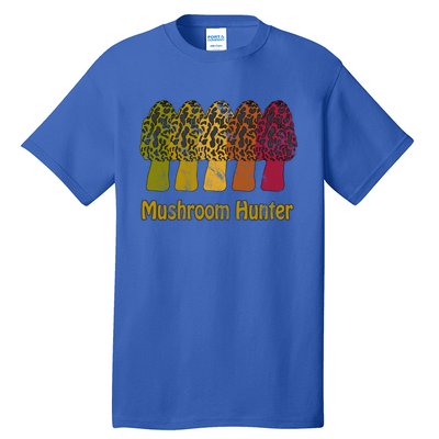 Mushroom Hunter Cute Gift Fun Morel Hunting Distressed Look Gift Tall T-Shirt