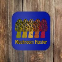 Mushroom Hunter Cute Gift Fun Morel Hunting Distressed Look Gift Coaster