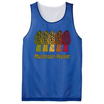 Mushroom Hunter Cute Gift Fun Morel Hunting Distressed Look Gift Mesh Reversible Basketball Jersey Tank