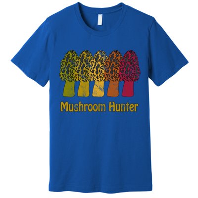 Mushroom Hunter Cute Gift Fun Morel Hunting Distressed Look Gift Premium T-Shirt