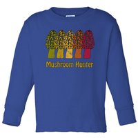 Mushroom Hunter Cute Gift Fun Morel Hunting Distressed Look Gift Toddler Long Sleeve Shirt