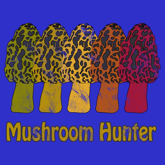 Mushroom Hunter Cute Gift Fun Morel Hunting Distressed Look Gift Womens T-Shirt