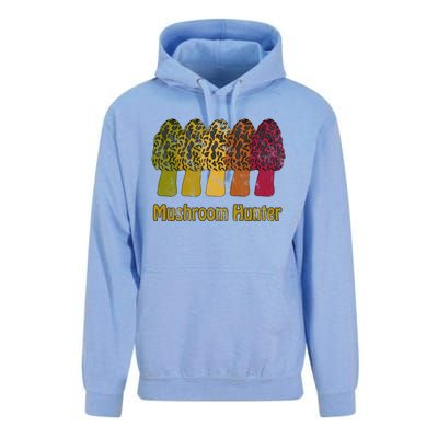 Mushroom Hunter Cute Gift Fun Morel Hunting Distressed Look Gift Unisex Surf Hoodie