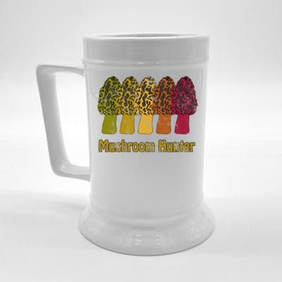 Mushroom Hunter Cute Gift Fun Morel Hunting Distressed Look Gift Beer Stein