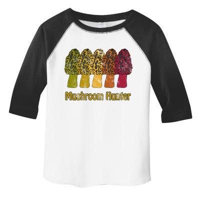 Mushroom Hunter Cute Gift Fun Morel Hunting Distressed Look Gift Toddler Fine Jersey T-Shirt