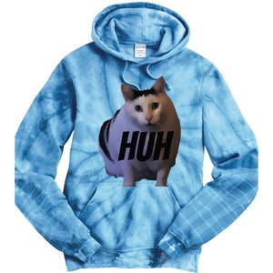 Meme Huh Cat Funny Tie Dye Hoodie