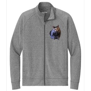 Meme Huh Cat Funny Stretch Full-Zip Cadet Jacket