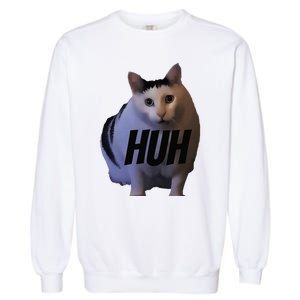 Meme Huh Cat Funny Garment-Dyed Sweatshirt